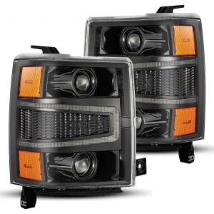 880247 | AlphaRex PRO-Series Halogen Projector Headlights Chevrolet Silverado (2014-2015) | Alpha-Black