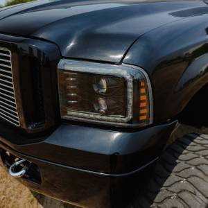 AlphaREX - 880317 | AlphaRex LUXX-Series LED Projector Headlights Ford F-250, F-350, F-450, F-550 Super Duty / Excursion (2005-2007) | Black - Image 2