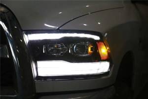 AlphaREX - 880597 | AlphaRex MK II PRO-Series Halogen Projector Headlights For Ram 1500 / 2500 / 3500 Truck (2009-2018) | Black - Image 4