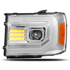 AlphaREX - 880604 | AlphaRex PRO-Series Halogen Projector Headlights For GMC Sierra 1500 / 2500 HD / 3500 HD (2007-2014) | Chrome - Image 4