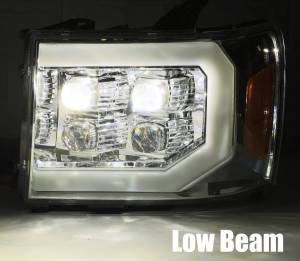 AlphaREX - 880607 | AlphaRex NOVA-Series LED Projector Headlights For GMC Sierra 1500 / 2500 HD / 3500 HD (2007-2013) | Chrome - Image 2