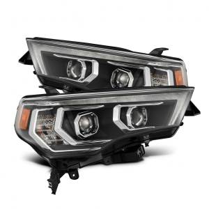 880811 | AlphaRex MK II LUXX-Series LED Projector Headlights For Toyota 4Runner (2014-2024) | DRL (White/Amber) | Black