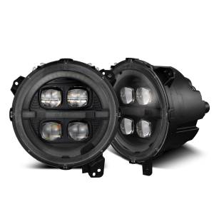 880867 | AlphaRex NOVA-Series LED Projector Headlights Jeep Wrangler JL/Gladiator JT | Alpha-black