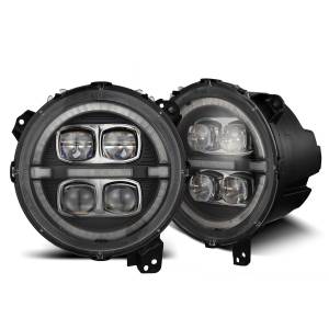 880868 | AlphaRex NOVA-Series LED Projector Headlights Jeep Wrangler JL/Gladiator JT | Black