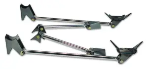RT18987999 | RideTech Triangulated Four Link | Universal Weld-in with black powder coated bars