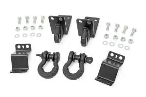 73117 | Rough Country Rear Shackle Kit D-Ring Combo | Toyota Tacoma 2WD/4WD (2024-2025)