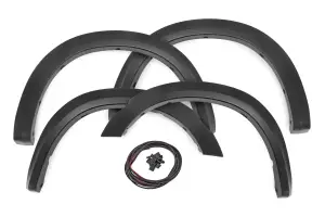S-D10911-PAU | Rough Country Sport Fender Flares For Ram 1500 2/4WD (2009-2018) | With Metal Front Bumper, Granite Crystal