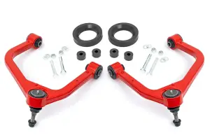 1325RED | Rough Country 1.75 Inch Leveling Kit For GMC Sierra 1500 AT4 | Red Finish Control Arm