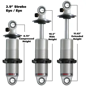 RT24129901 | RideTech HQ Coil-Over shock with 2.9" stroke and 1.7" eye mount | universal
