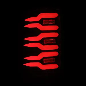 AlphaREX - 630080 | AlphaRex Luxx-Series LED Tail Lights For GMC Sierra 1500 (2007-2013) / 2500 HD/3500 HD None Classic/Dually (2007-2014) | Black Red - Image 3