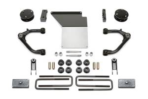 FTSK1092 | Fabtech 3 Inch Uniball UCA System With Magneride (2014-2018 Sierra 1500 Denali With OE Cast Aluminum or Stamped Steel Control Arms)