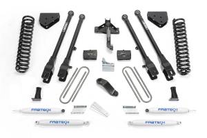 FTSK2120 | Fabtech 6 Inch 4 Link System With Coils and Performance Shocks (2008-2016 F250 Super Duty 4WD)