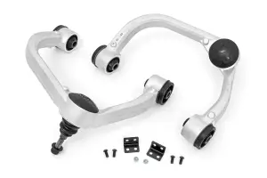 41400 | Rough Country 3 Inch Lift Forged Upper Control Arms For Ford F-150 4WD | Aluminum Finish