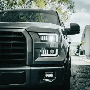 Recon Truck Accessories - 264290LEDBKC | Recon Projector Headlights OLD DRL & LED in Smoked/Black (2015-2017 F150 Replaces OEM Halogen Style Headlights Only) - Image 5