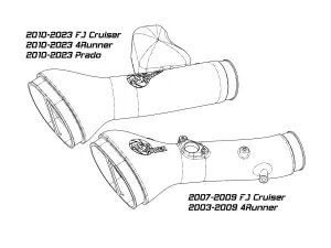 Afe - Advance Flow Engineering - 50-70095D | AFE Power Momentum GT Cold Air Intake System w/ Pro DRY S Filter 2007-2014 FJ Cruiser, 2003-2024 4Runner V6-4.0L - Image 8