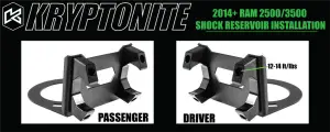 Kryptonite - KRSM14-55 | Kryptonite Death Grip Front Shock Reservoir Mount | 55mm Reservoir (2014-2026 Ram 2500, 3500 Pickup) - Image 3