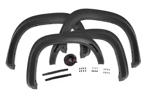 S-N12200 | Rough Country Sport Fender Flares For Nissan Frontier 2/4WD (2022-2025) | Flat Black