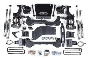 BDS756H | BDS Suspension 6.5 Inch Lift Kit Chevrolet Silverado / GMC Sierra 2500 HD / 3500 HD 4WD | Rear Lift 5 Inch Block Kit Lift With Overload, NX2 Nitro Series Shocks