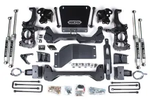 BDS767H | BDS Suspension 5 Inch Lift Kit Chevrolet Silverado / GMC Sierra 2500 HD / 3500 HD 4WD | Rear Lift 5 Inch Block Kit Lift With Overload, NX2 Nitro Series Shocks