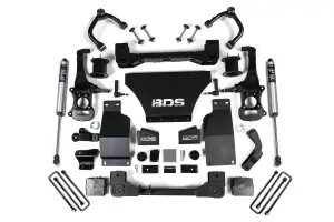 BDS1805FS | BDS Suspension 4 Inch Lift Kit For Chevrolet Silverado LT Trail Boss / GMC Sierra AT4 1500 4WD Gas | Rear Fox 2.0 Performance Series Shock