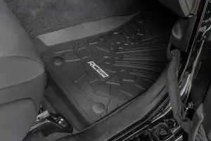 Rough Country - FF-60112 | Rough Country Flex-Fit Floor Mats For Jeep Wrangler Unlimited 4WD | First & Second Row - Image 3
