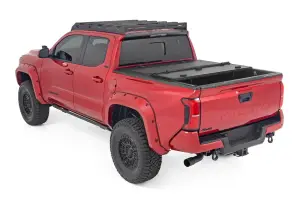 Rough Country - 49415551 | Rough Country Hard Tri Fold Flip Up Bed Cover For Toyota Tacoma 2WD/4WD | 5' Bed - Image 4