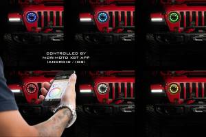 Morimoto - LF479 | Morimoto Super7 RGBW Halo System For Jeep Wrangler JL / Gladiator JT | For Super7 Bi-LED Headlights - Image 2