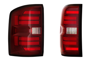 LF730 | Morimoto XB LED Tail Lights For GMC Sierra 2500 HD / 3500 HD (2015-2019) / 1500 (2014-2018) | Red