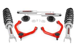 Rough Country - 31431RED | Rough Country 3.5 Inch Lift Kit For Ram 1500 2WD/4WD | Red Arm Finish, N3 Struts With N3 Rear Shocks - Image 1