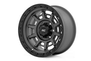 Rough Country - 85171211A | Rough Country 85 Series Wheel | Simulated Beadlock | Gunmetal Gray/Black | 17x9 | 8x170 | -12mm - Image 2