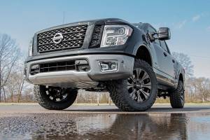 Rough Country - 83431RED | Rough Country 3 Inch Lift Kit For Nissan Titan 2WD/4WD | Red Finish Arm, Lifted N3 Struts (2017-2023 Models) 4WD Models Only, Premium N3 Shocks - Image 3
