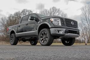 Rough Country - 83400RED | Rough Country 3 Inch Lift Kit For Nissan Titan 2WD/4WD | Red Finish Arm, No Struts, No Shocks - Image 2