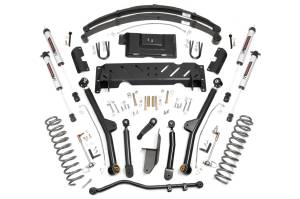61770 | Rough Country 4.5 Inch Lift Kit For Jeep Cherokee XJ | 2.5L I4 / 4.0L I6 Engine, NP242 Transfer Case, Rear Leaf Springs, V2 Monotube Shocks