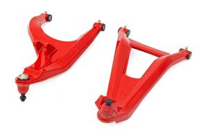 Rough Country - 97041RED | Rough Country Aluminum Control Arms For Can-Am Defender HD 5/ HD 8 / HD 9 / HD 10 | Red Finish, High Clearance With 2 Inch Forward Offset - Image 2