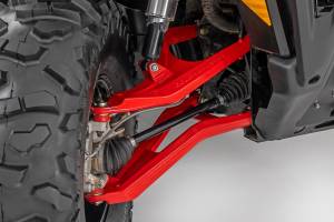 Rough Country - 97041RED | Rough Country Aluminum Control Arms For Can-Am Defender HD 5/ HD 8 / HD 9 / HD 10 | Red Finish, High Clearance With 2 Inch Forward Offset - Image 4