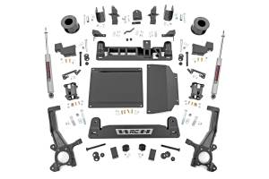 71230_A | Rough Country 6 Inch Lift Kit For Toyota Tundra 2WD/4WD | Without Auto Adjusting Headlights, Strut Spacers With N3 Rear Shocks