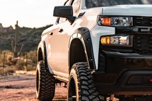 Rough Country - A-C12211-GXG | Rough Country Defender Fender Flares For Chevrolet Silverado 1500 2/4WD | Tungsten - Image 2