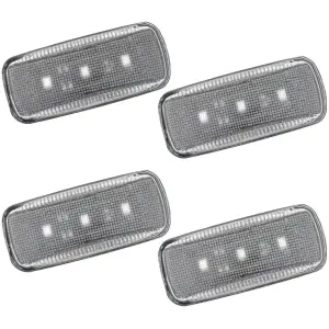Recon Truck Accessories - 264137WHCL | Recon Dually Fender Lenses (4-Piece Set) w/ 4 White LED Lights in Clear (2010-2021 Ram 3500) - Image 2