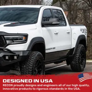 Recon Truck Accessories - 264246WHBKS |ÊReconÊSide Mirror Lenses Scanning LED Turn Signals White LED in Smoked (2019-2024 Ram 1500) - Image 7