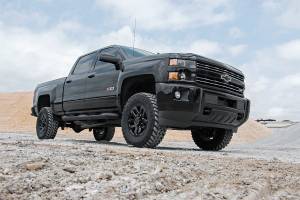 Rough Country - 97540 | Rough Country 3.5 Inch Lift Kit For Chevrolet Silverado/GMC Sierra 2500HD/3500HD 2WD/4WD | Factory Rear Overload Springs, Aluminum Finish Control Arm, M1 Monotube Shocks - Image 4