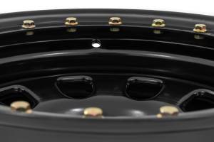 Rough Country - RC51-7655SL | Rough Country Steel Simulated Bead Lock Wheel Black | 17x9 | 6x5.5 | 4.25 Bore | -12 - Image 4