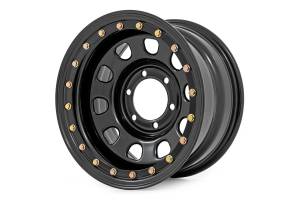 Rough Country - RC51-7873SL | Rough Country Steel Simulated Bead Lock Wheel Black | 17x9 | 5x5 | 3.30 Bore | -12 - Image 2