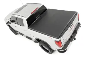 Rough Country - 41308550 | Rough Country Soft Tri-Fold Bed Cover (2019-2025 Silverado, Sierra 1500 2WD/4WD 5'10" Bed | Short Bed) - Image 2