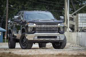 Rough Country - 95870 | Rough Country 3 Inch Lift Kit For Chevrolet Silverado / GMC Sierra 2500 HD & 3500 HD 2WD/4WD | Aluminum Finish Arms, No Factory Rear Overloads, V2 Monotube Shocks - Image 9