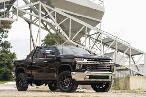 Rough Country - 95870 | Rough Country 3 Inch Lift Kit For Chevrolet Silverado / GMC Sierra 2500 HD & 3500 HD 2WD/4WD | Aluminum Finish Arms, No Factory Rear Overloads, V2 Monotube Shocks - Image 10
