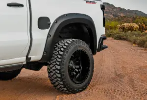 Rough Country - F-C12211 | Rough Country Pocket Fender Flares For Chevrolet Silverado 1500 2/4WD | Flat Black - Image 4
