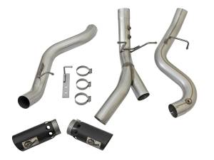 Afe - Advance Flow Engineering - 49-04086-B | AFE Power ATLAS 4 IN Aluminized Steel DPF-Back Exhaust System w/ Black Tip (2017-2019 Silverado, Sierra 2500 HD, 3500 HD V8-6.6L td) - Image 3