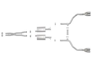 Afe - Advance Flow Engineering - 49-32067-P | AFE Power MACH Force-Xp 2-1/2 IN 304 Stainless Steel Cat-Back Exhaust w/ Polished Tips (2015-2023 Challenger V6-3.6L) - Image 2