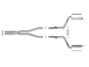 Afe - Advance Flow Engineering - 49-32070 | AFE Power MACH Force-Xp 3 IN 304 Stainless Steel Cat-Back Exhaust System (2015-2023 Charger V8-6.2L sc/6.4L) - Image 2