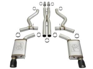Afe - Advance Flow Engineering - 49-33072-1B | AFE Power MACH Force-Xp 3 IN 304 Stainless Steel Cat-Back Exhaust System w/Black Tip (2015-2017 Mustang V8-5.0L/V6-3.7L) - Image 2